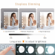 Hollywood Vanity Mirror with Speaker and Lights: 18 Bulbs, 3 Light Colors, Adjustable Brightness, USB Charging Port - Tabletop or Wall Mountable Beauty Mirror for Bedroom