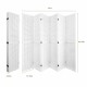 6 Panel Room Divider, 5.6Ft Pegboard Display Wooden Room Divider Folding Privacy Screen Room Divider Freestanding Peg Board Display for Trade Show Craft Show Home Wall Organizer,Elegant White