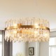 23.6 Inches Luxury Chandeliers Crystal Living Room Bedroom Decorative Lights Simple Modern Dining Room LED Lighting,for Home Decor (Bulbs Not Included)