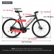 A28320 700c Ecarpat Road Bike, 24-Speed L-TWOO Disc Brakes, Light Weight Aluminum Frame ,Racing Bike City Commuting Road Bicycle for Men Women