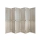 6 Panel Room Divider, 5.6Ft Pegboard Display Wooden Room Divider Folding Privacy Screen Room Divider Freestanding Peg Board Display for Trade Show Craft Show Home Wall Organizer, Natural Wood