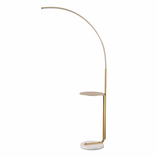 12W LED Floor Lamp, Standing Lamp Tall Industrial Floor Lamp Reading for Bedroom, Office ,Gold Color