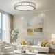 Crystal LED Ceiling Light, 19.7-Inch Flush Mount, 45W Dimmable Modern Fixture, Energy-Saving, Perfect for Living Room, Bedroom, Kitchen