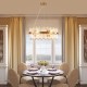 23.6 Inches Luxury Chandeliers Crystal Living Room Bedroom Decorative Lights Simple Modern Dining Room LED Lighting,for Home Decor (Bulbs Not Included)