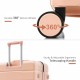 Luggage Sets 4 Piece, ABS Durable Suitcase with Travel Bag, ABS Hard Shell Luggage with Spinner Wheels, pink