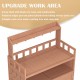 Potting Bench Outdoor Gardening Table for Outside Wood Garden Planting Workstation Work Benches with Large Storage Cabinet & Top Shelf for Patio