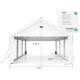 Sannwsg Party Tent- 10x20FT Heavy Duty Canopy Tent with Removable sidewals,outdoor Waiterpro Patio camping Gazebo sheter,perect for wedding Holday Bithday BBa Backyard Evening Tent