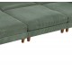 Living Room Furniture 1pc Cocktail Ottoman Sage Color Corduroy Cushion Extra Large Ottoman Wood Legs