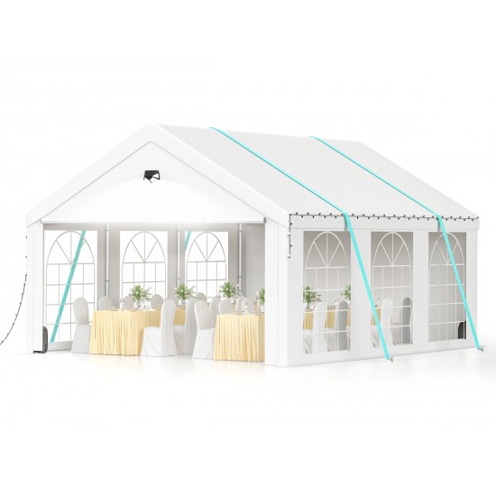 Sannwsg Party Tent- 10x20FT Heavy Duty Canopy Tent with Removable sidewals,outdoor Waiterpro Patio camping Gazebo sheter,perect for wedding Holday Bithday BBa Backyard Evening Tent