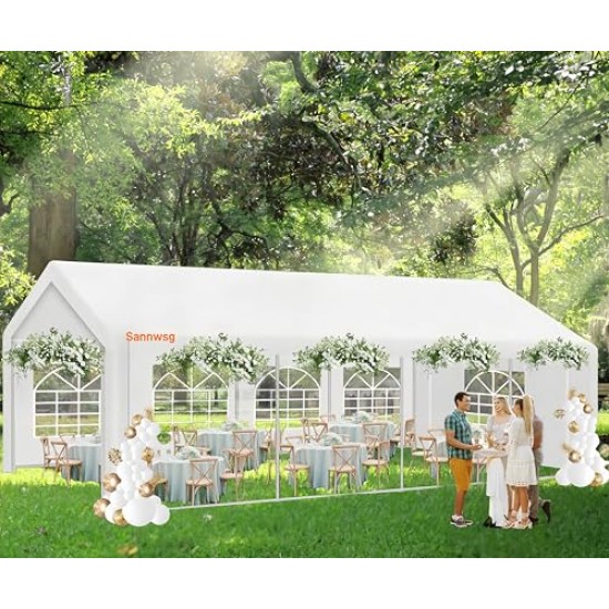 Sannwsg Party Tent- 10x20FT Heavy Duty Canopy Tent with Removable sidewals,outdoor Waiterpro Patio camping Gazebo sheter,perect for wedding Holday Bithday BBa Backyard Evening Tent