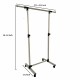 Short Clothing Racks for Hanging Clothes with Bottom Shelves and Wheels Heavy Duty Rolling Clothes Rack Kids Clothing Rack for Adult Coat, Closet, Wardrobe