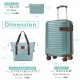 Luggage Sets 3 Piece Carry on Luggage 22x14x9 Airline Approved, Lightweight Hardshell ABS Suitcases with Wheels, 20 inch, Blue