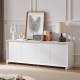 Sideboard Storage Cabinet TV Stand modern style Cabinet for Living room/Kitchen/Bedroom/Entryway. White, 64'' W x 15'' D x 23.23''H.