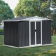 Outdoor Storage Garden Shed 8FTx6FT Apex Roof Grey