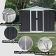 Outdoor Storage Garden Shed 8FTx6FT Apex Roof Grey