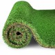 2FTX10FT Outdoor Artificial Grass Runner Rug, Thick Realistic Fake Grass Roll Decor Patio Balcony Garden Lawn, Dog Pets Turf Drain Mat, 1.38 Inch Pile Height