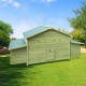 Wooden Chicken Coop Outdoor Hen House Poultry Cage with 2 Sides Large Nesting Boxes,2 Free-range Doors