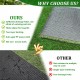 2FTX10FT Outdoor Artificial Grass Runner Rug, Thick Realistic Fake Grass Roll Decor Patio Balcony Garden Lawn, Dog Pets Turf Drain Mat, 1.38 Inch Pile Height