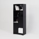 Large Wooden Storage Cabinet with 1 Drawer 3 Shelves,Wood Kitchen Storage Cabinets for Kitchen, Dining Room, Bathroom,Laundry,Living Room,Black