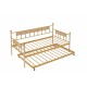 Daybed, sofa bed metal framed with trundle twin size, golden, 77'' L x 40.6'' W x 14.5''H