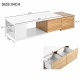 ON-TREND 47.2''-57''W Extendable Coffee Table with 2 Storage Drawers, Dual-tone Wood Center Table with Extendable Sliding Tabletop, Multi-functional Hidden Storage Sofa Table for Living Room, White