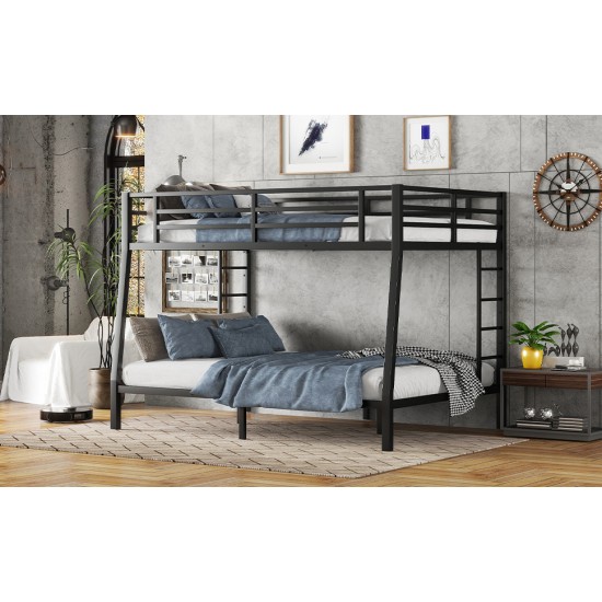 Metal Full XL over Queen Bunk Bed for Teens and Adults,Space-Saving/Noise Reduced/No Box Spring Needed(Expect arrive date 2024/6/27)