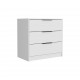 Kaia 3 Drawers Dresser, Superior Top -White