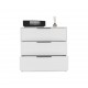 Kaia 3 Drawers Dresser, Superior Top -White