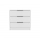 Kaia 3 Drawers Dresser, Superior Top -White