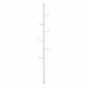 Adjustable Laundry Pole Clothes Drying Rack Coat Hanger DIY Floor to Ceiling Tension Rod Storage Organizer for Indoor, Balcony - White