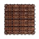 Kaia 8-Slat Reddish Brown Wood Interlocking Deck Tile (Set of 10 Tiles)