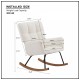 Leisure Sofa Glider Chair, Comfy Upholstered Lounge Chair with High Backrest, for Nursing Baby, Reading, Napping Beige