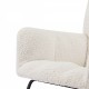 Leisure Sofa Glider Chair, Comfy Upholstered Lounge Chair with High Backrest, for Nursing Baby, Reading, Napping Beige