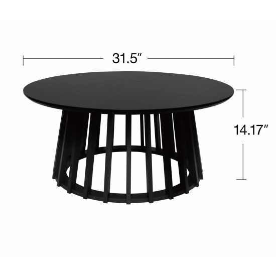 Round Coffee Table Set of 2, Grille Molding, Suitable for Bedroom, Living Room, Balcony