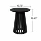 Round Coffee Table Set of 2, Grille Molding, Suitable for Bedroom, Living Room, Balcony