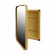 16x24 Inch Recessed Metal Framed Medicine Cabinet with Mirror and Adjustable Shelves Wall Mirror with Storage for Bathroom, Matte Gold