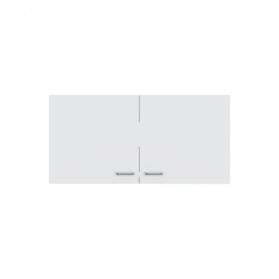 Napoles Wall Cabinet, Two Shelves, Double Door -White