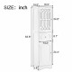 Tall Bathroom Cabinet, Freestanding Storage Cabinet with Drawer and Doors, MDF Board, Acrylic Door, Adjustable Shelf, White