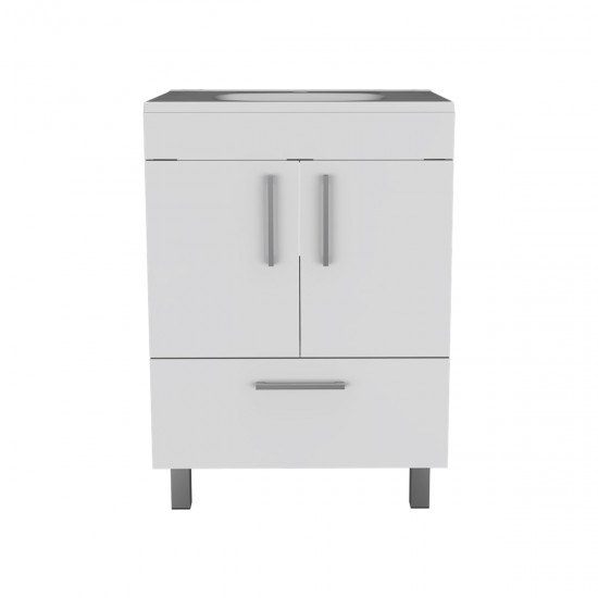 Clifton 2-Door Rectangle Single Bathroom Vanity White