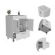 Clifton 2-Door Rectangle Single Bathroom Vanity White