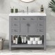 36'' Bathroom Vanity with Top Sink, Modern Bathroom Storage Cabinet with 2 Soft Closing Doors and 6 Drawers, Single Sink Bathroom Vanity