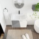 28 Inch Wall-Mounted Bathroom Vanity With Sink, For Small Bathroom (KD-Packing)