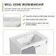 28 Inch Wall-Mounted Bathroom Vanity With Sink, For Small Bathroom (KD-Packing)