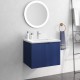 24 Inch Floating Wall Mounted Bathroom Vanity with White Porcelain Sink and Soft Close Doors