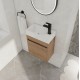 18'' Floating Wall-Mounted Bathroom Vanity with White Resin Sink & Soft-Close Cabinet Door