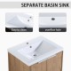 Bathroom Cabinet With Sink,Soft Close Doors,Float Mounting Design,24 Inch For Small Bathroom,24x18-00624 IMO(KD-Packing)