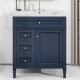 30'' Bathroom Vanity with Top Sink, Modern Bathroom Storage Cabinet with 2 Drawers and a Tip-out Drawer, Single Sink Bathroom Vanity