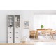 Bathroom Tall Storage Cabinet, Slim Free Standing Cabinet with 3 Drawers and 2 Shelves,Floor Cabinet for Small Space, 11.8