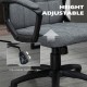 Fabric Office Chair, Computer Desk Chair, Swivel Task Chair with Arms, Adjustable Height, Swivel Wheels, Mid Back, Charcoal Gray