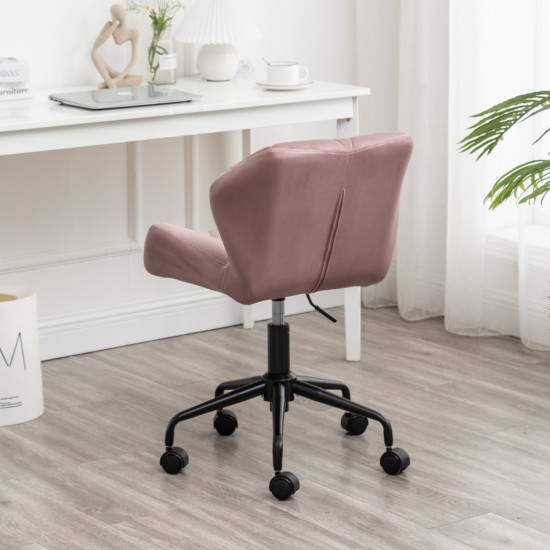 Eldon Diamond Tufted Adjustable Swivel Office Chair, Mauve